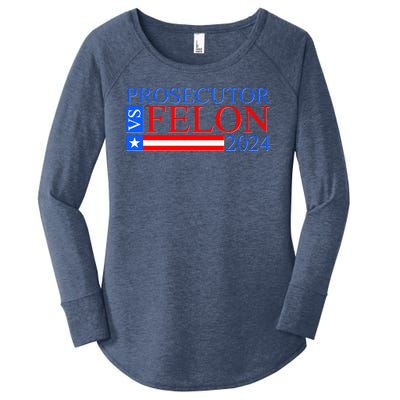 Prosecutor Vs Felon 2024 Kamala Vs Trump 2024 Election Women's Perfect Tri Tunic Long Sleeve Shirt