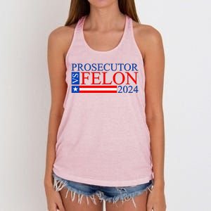 Prosecutor Vs Felon 2024 Kamala Vs Trump 2024 Election Women's Knotted Racerback Tank