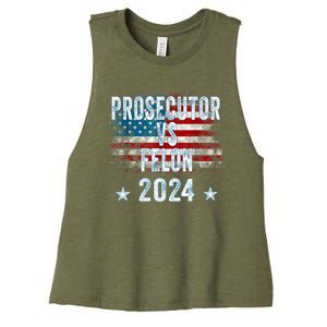 Prosecutor Vs Felon 2024 Women's Racerback Cropped Tank