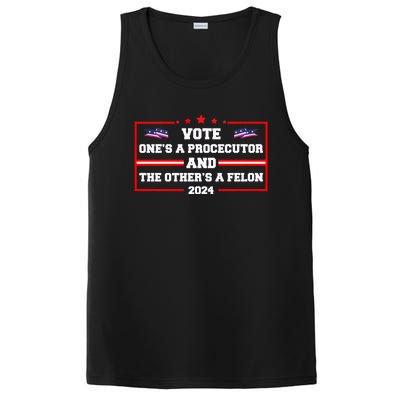 Prosecutor Versus Felon Voter Funny Political PosiCharge Competitor Tank