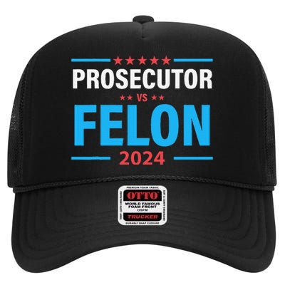 Prosecutor Versus Felon Political Voter High Crown Mesh Back Trucker Hat