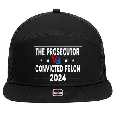 Prosecutor Vs Felon Prosecutor Vs Felon 2024 Funny 7 Panel Mesh Trucker Snapback Hat