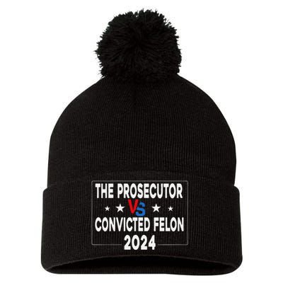 Prosecutor Vs Felon Prosecutor Vs Felon 2024 Funny Pom Pom 12in Knit Beanie