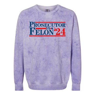 Prosecutor Vs Felon Funny Prosecutor Vs Felon 2024 Colorblast Crewneck Sweatshirt