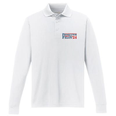 Prosecutor Vs Felon Funny Prosecutor Vs Felon 2024 Performance Long Sleeve Polo