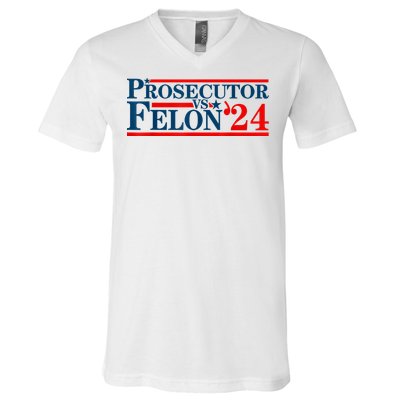 Prosecutor Vs Felon Funny Prosecutor Vs Felon 2024 V-Neck T-Shirt