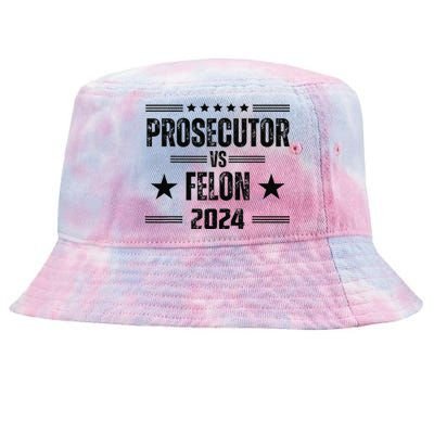 Prosecutor Vs Felon Funny Voting Election 2024. Tie-Dyed Bucket Hat