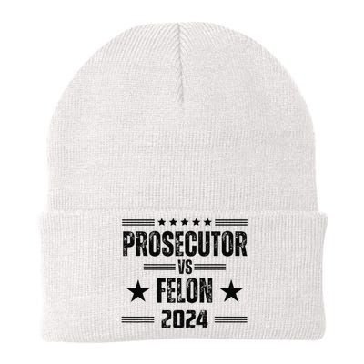 Prosecutor Vs Felon Funny Voting Election 2024. Knit Cap Winter Beanie