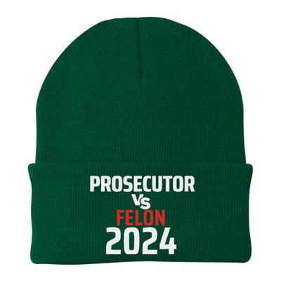 Prosecutor Vs Felon 2024 Funny Voting Election 2024 Usa Knit Cap Winter Beanie