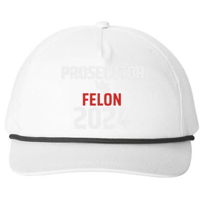 Prosecutor Vs Felon 2024 Funny Voting Election 2024 Usa Snapback Five-Panel Rope Hat