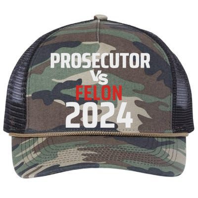 Prosecutor Vs Felon 2024 Funny Voting Election 2024 Usa Retro Rope Trucker Hat Cap