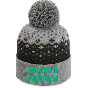 Proud Vermin Funny Quote The Baniff Cuffed Pom Beanie