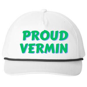 Proud Vermin Funny Quote Snapback Five-Panel Rope Hat