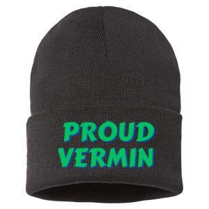 Proud Vermin Funny Quote Sustainable Knit Beanie