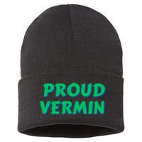 Proud Vermin Funny Quote Sustainable Knit Beanie