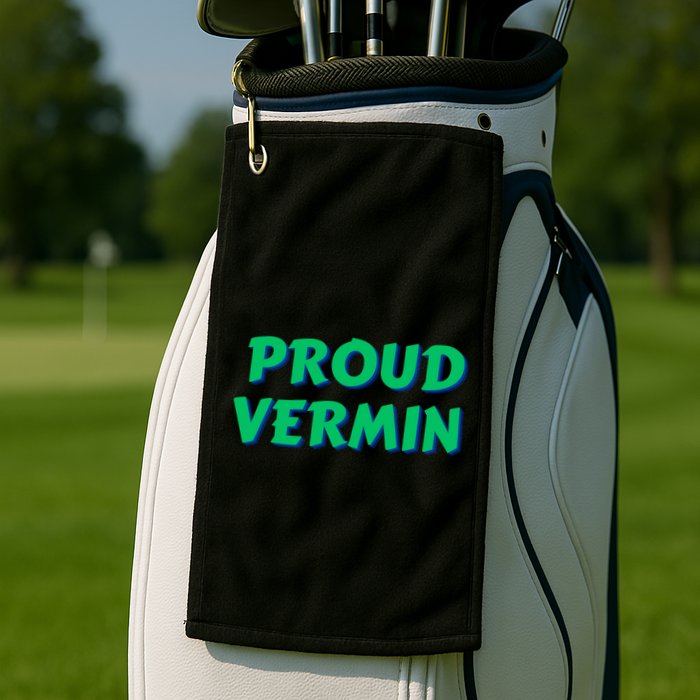 Proud Vermin Funny Quote Golf Towel