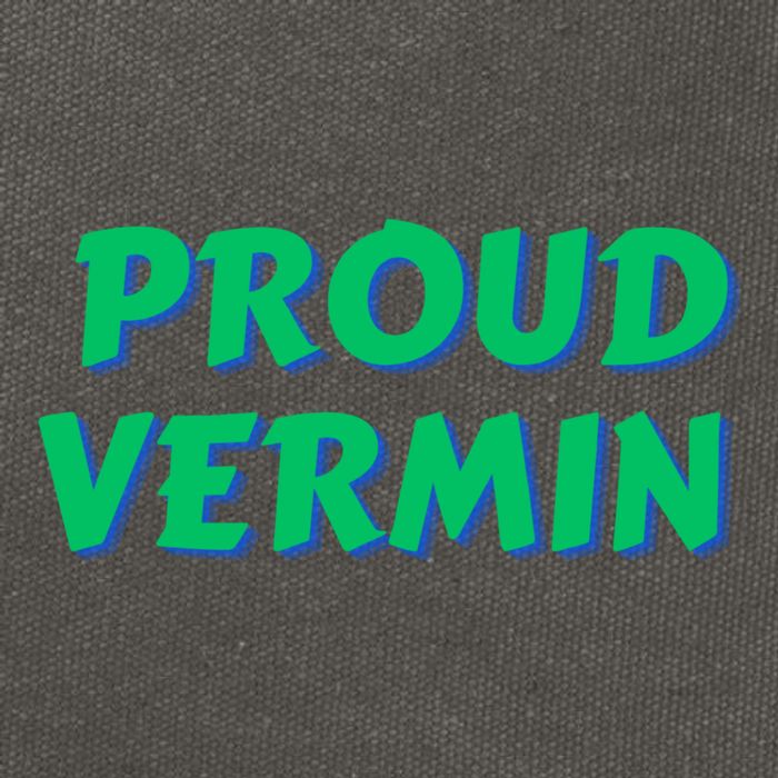 Proud Vermin Funny Quote Cotton Canvas Backpack