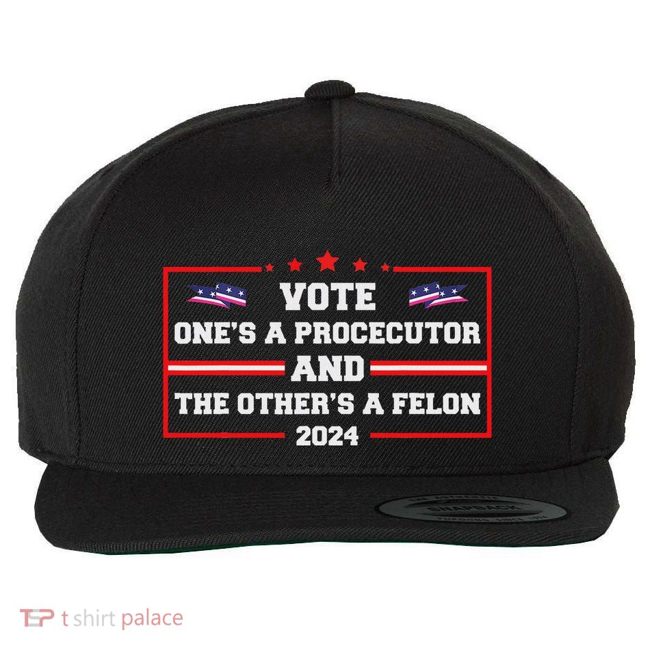 Prosecutor Versus Felon Voter Funny Political Wool Snapback Cap