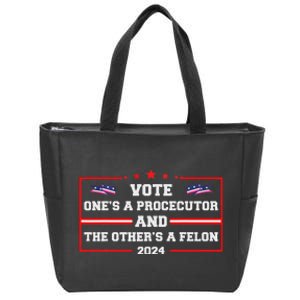 Prosecutor Versus Felon Voter Funny Political Zip Tote Bag