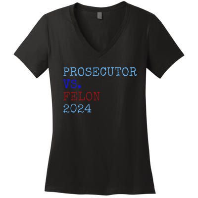 Prosecutor Vs Felon 2024 Women's V-Neck T-Shirt