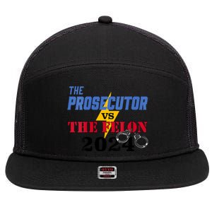 Prosecutor Vs Felon Pro Kamala Harris For President 2024 7 Panel Mesh Trucker Snapback Hat