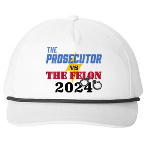 Prosecutor Vs Felon Pro Kamala Harris For President 2024 Snapback Five-Panel Rope Hat