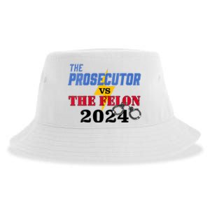 Prosecutor Vs Felon Pro Kamala Harris For President 2024 Sustainable Bucket Hat