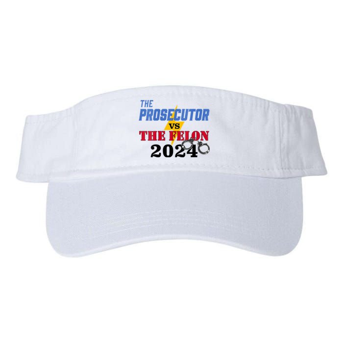 Prosecutor Vs Felon Pro Kamala Harris For President 2024 Valucap Bio-Washed Visor