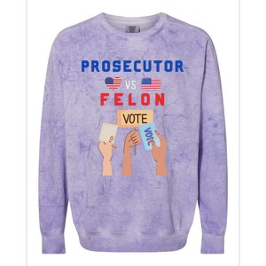 Prosecutor Vs Felon Vote Colorblast Crewneck Sweatshirt