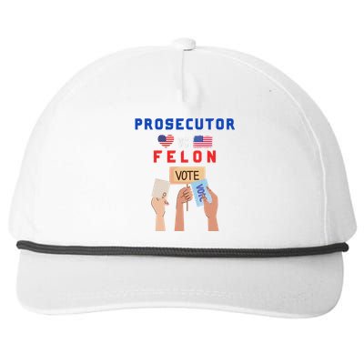 Prosecutor Vs Felon Vote Snapback Five-Panel Rope Hat