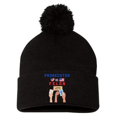 Prosecutor Vs Felon Vote Pom Pom 12in Knit Beanie