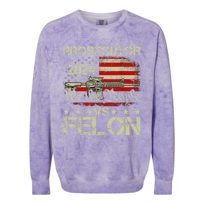 Prosecutor Vs Felon Prosecutor Vs Felon 2024 Colorblast Crewneck Sweatshirt