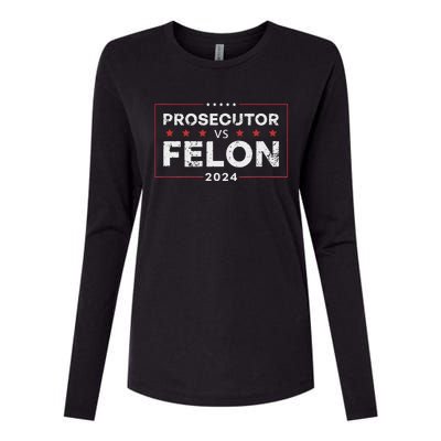 Prosecutor Vs Felon 2024 Funny Voting Election 2024 Womens Cotton Relaxed Long Sleeve T-Shirt