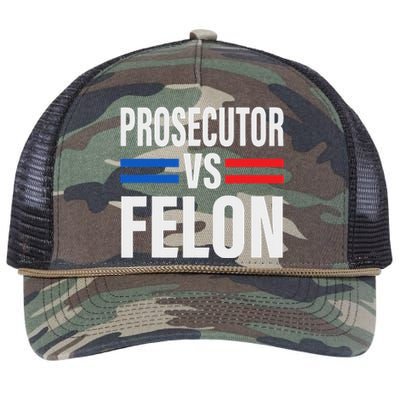 Prosecutor Vs Felon Pro Kamala Harris 2024 President Retro Rope Trucker Hat Cap