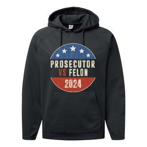 Prosecutor Vs Felon 2024 Retro Political Vote President Performance Fleece Hoodie