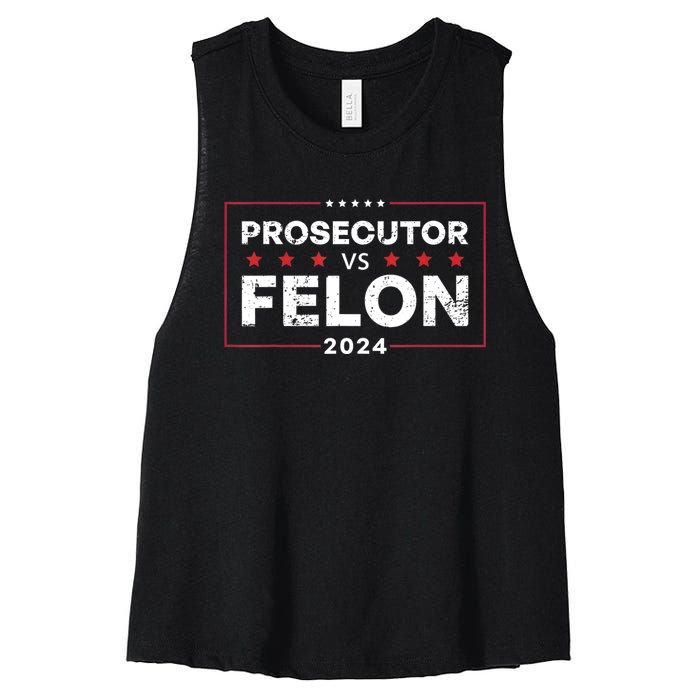 Prosecutor Vs Felon 2024 Women's Racerback Cropped Tank