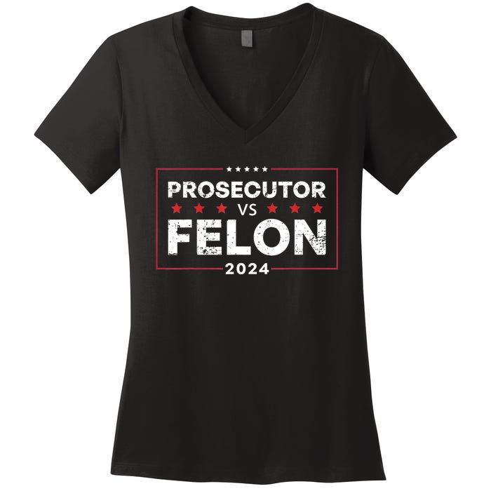 Prosecutor Vs Felon 2024 Women's V-Neck T-Shirt