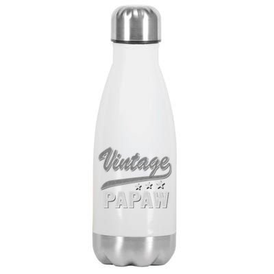 Papaw Vintage FatherS Day Grandpa Gift Funny Papaw Meaningful Gift Stainless Steel Insulated Water Bottle