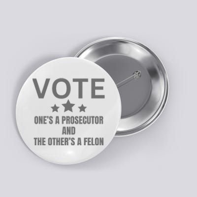 Prosecutor Versus Felon Voter Funny Political Button