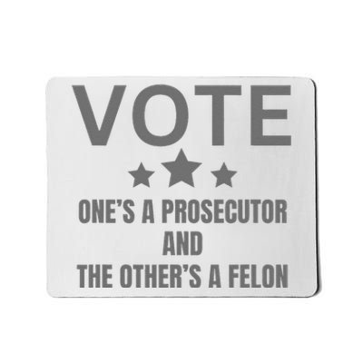 Prosecutor Versus Felon Voter Funny Political Mousepad