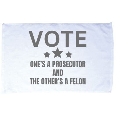 Prosecutor Versus Felon Voter Funny Political Microfiber Hand Towel