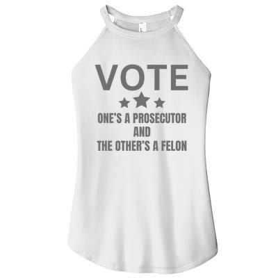 Prosecutor Versus Felon Voter Funny Political Women’s Perfect Tri Rocker Tank