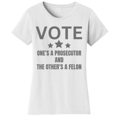 Prosecutor Versus Felon Voter Funny Political Women's T-Shirt