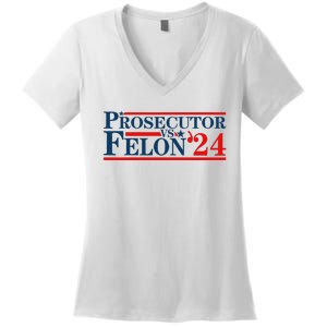 Prosecutor Vs Felon Prosecutor Vs Felon 2024 Women's V-Neck T-Shirt