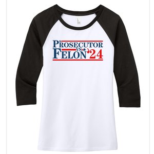 Prosecutor Vs Felon Prosecutor Vs Felon 2024 Women's Tri-Blend 3/4-Sleeve Raglan Shirt