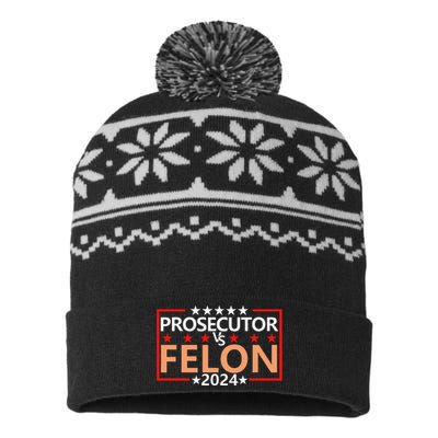 Prosecutor Vs Felon Prosecutor Vs Felon 2024 USA-Made Snowflake Beanie