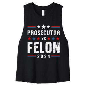 Prosecutor Vs Felon 2024 Funny Voting Election 2024 Usa Women's Racerback Cropped Tank