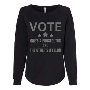 Prosecutor Versus Felon Voter Funny Political Womens California Wash Sweatshirt