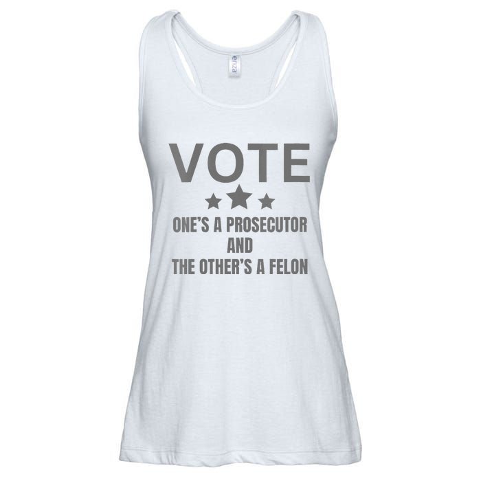 Prosecutor Versus Felon Voter Funny Political Ladies Essential Flowy Tank