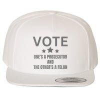 Prosecutor Versus Felon Voter Funny Political Wool Snapback Cap